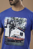 Men's Half Sleeves Digital Print T-Shirt - Royal Blue, Men's T-Shirts & Polos, Chase Value, Chase Value