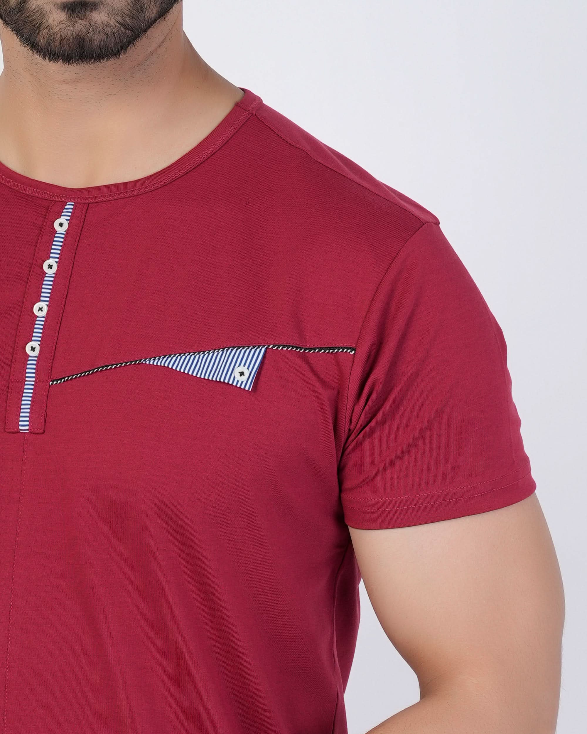 Men's Half Sleeves T-Shirt - Maroon, Men's T-Shirts & Polos, Chase Value, Chase Value