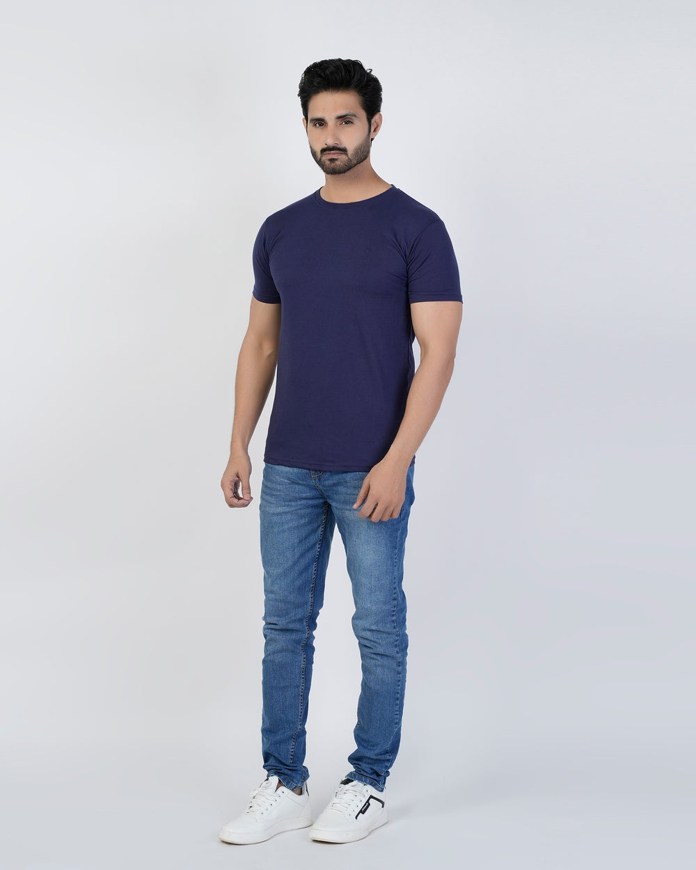 Valuable Men's Half Sleeves Round Neck T-Shirt - Navy Blue, Men's T-Shirts & Polos, Chase Value, Chase Value