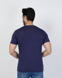 Valuable Men's Half Sleeves Round Neck T-Shirt - Navy Blue, Men's T-Shirts & Polos, Chase Value, Chase Value