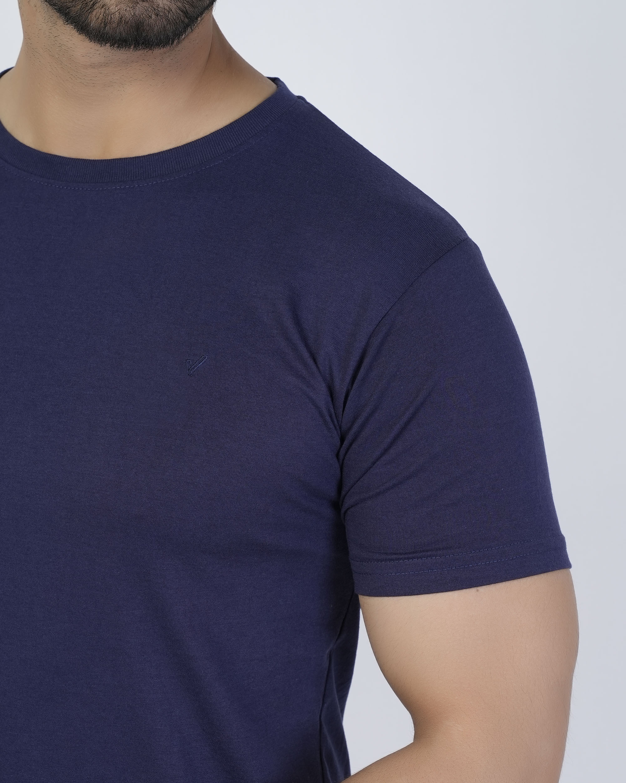 Valuable Men's Half Sleeves Round Neck T-Shirt - Navy Blue, Men's T-Shirts & Polos, Chase Value, Chase Value