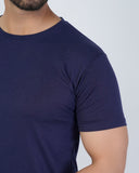 Valuable Men's Half Sleeves Round Neck T-Shirt - Navy Blue, Men's T-Shirts & Polos, Chase Value, Chase Value