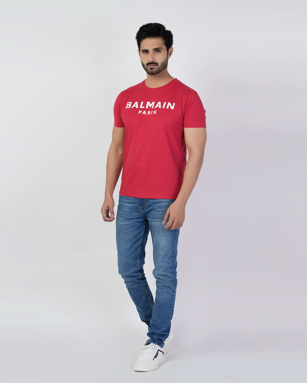 Men's Half Sleeves Round Neck Printed T-Shirt - Red, Men's T-Shirts & Polos, Chase Value, Chase Value