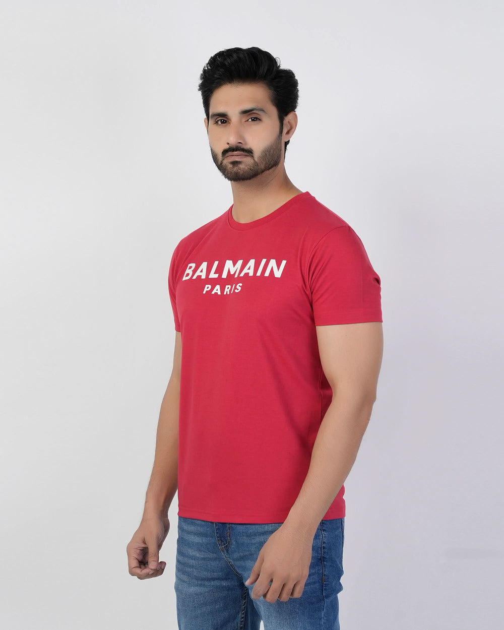 Men's Half Sleeves Round Neck Printed T-Shirt - Red, Men's T-Shirts & Polos, Chase Value, Chase Value