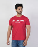 Men's Half Sleeves Round Neck Printed T-Shirt - Red, Men's T-Shirts & Polos, Chase Value, Chase Value