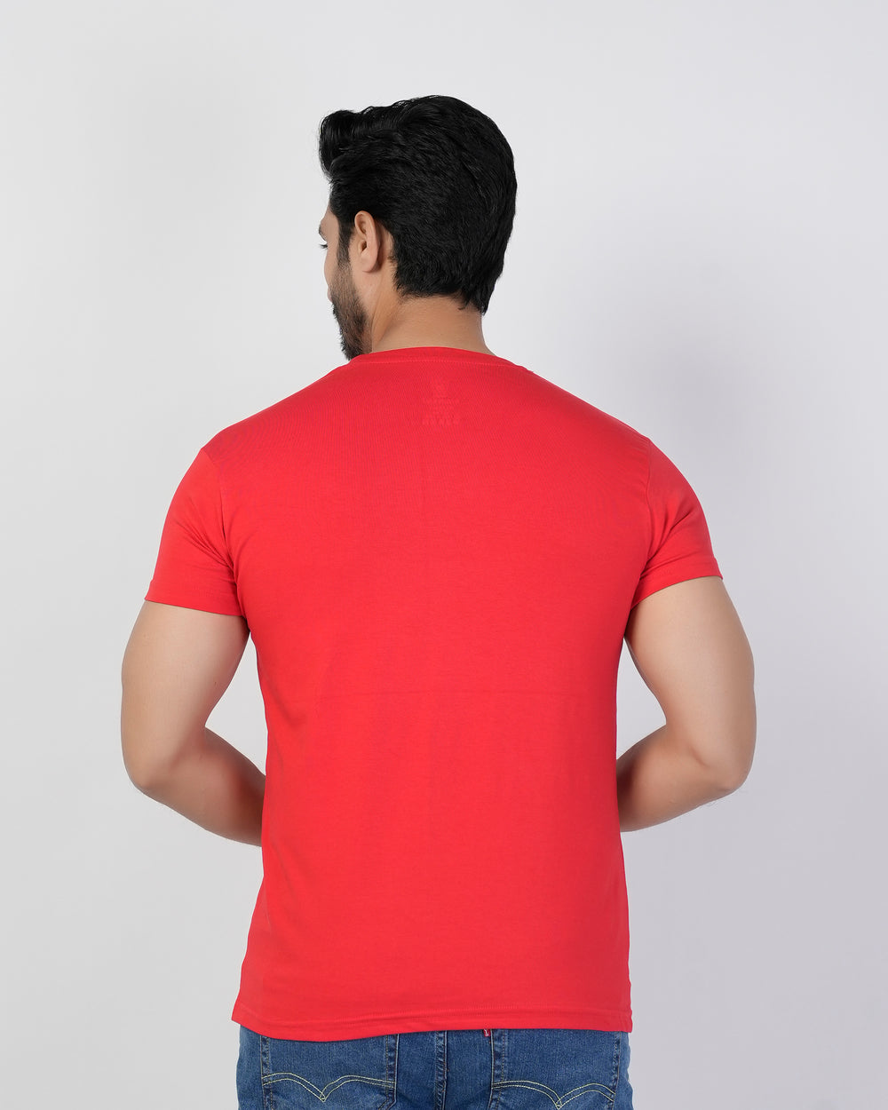 Men's Half Sleeves Digital Print T-Shirt - Red, Men's T-Shirts & Polos, Chase Value, Chase Value