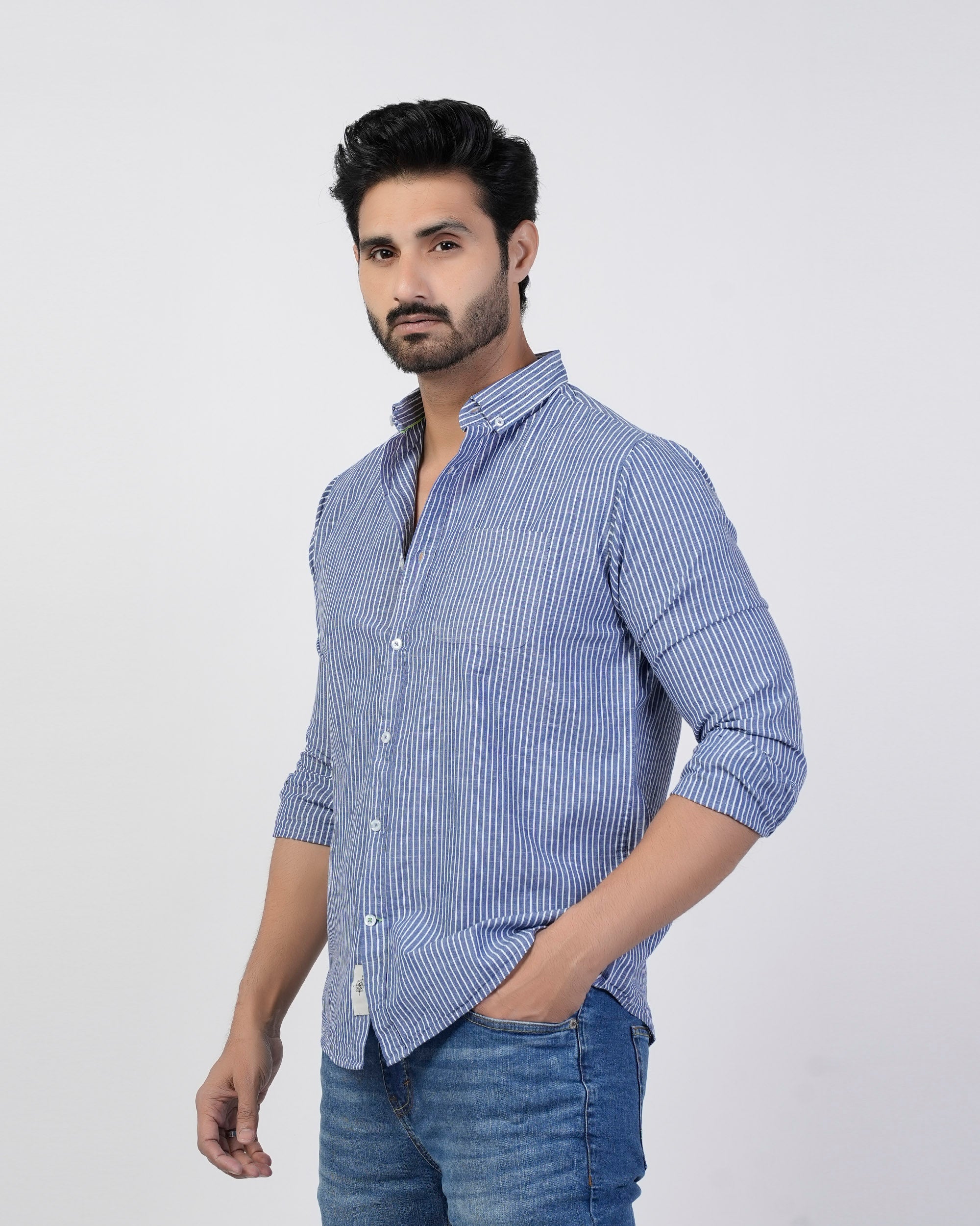 Eminent Men's Casual Full Sleeves Stripe Shirt, Men's Shirts, Eminent, Chase Value