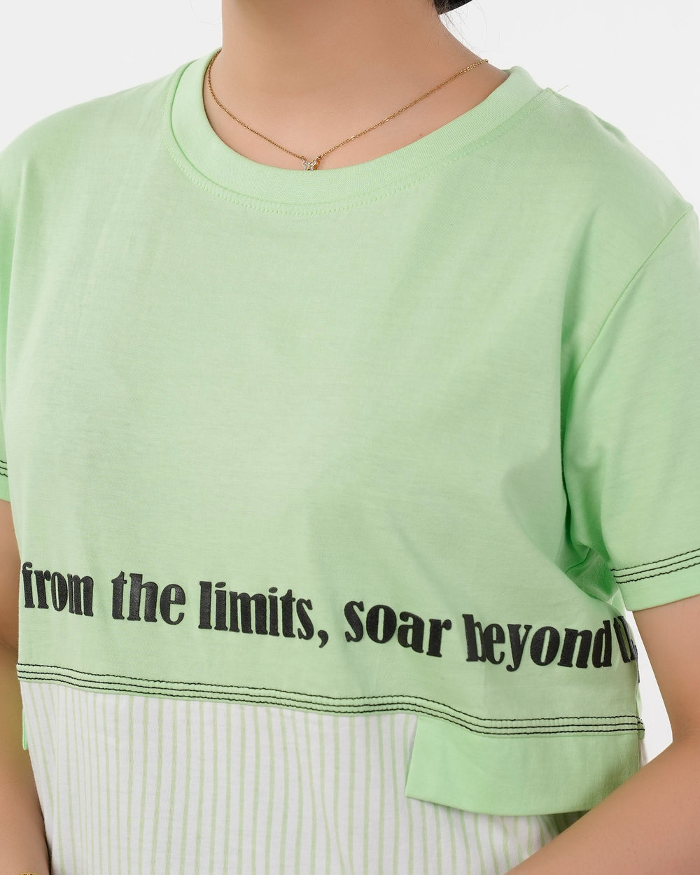 Eminent Women's Half Sleeves Printed T-Shirt - Green, Women T-Shirts & Tops, Eminent, Chase Value