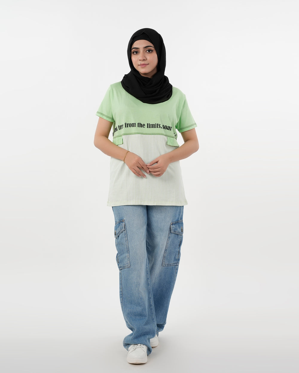 Eminent Women's Half Sleeves Printed T-Shirt - Green, Women T-Shirts & Tops, Eminent, Chase Value