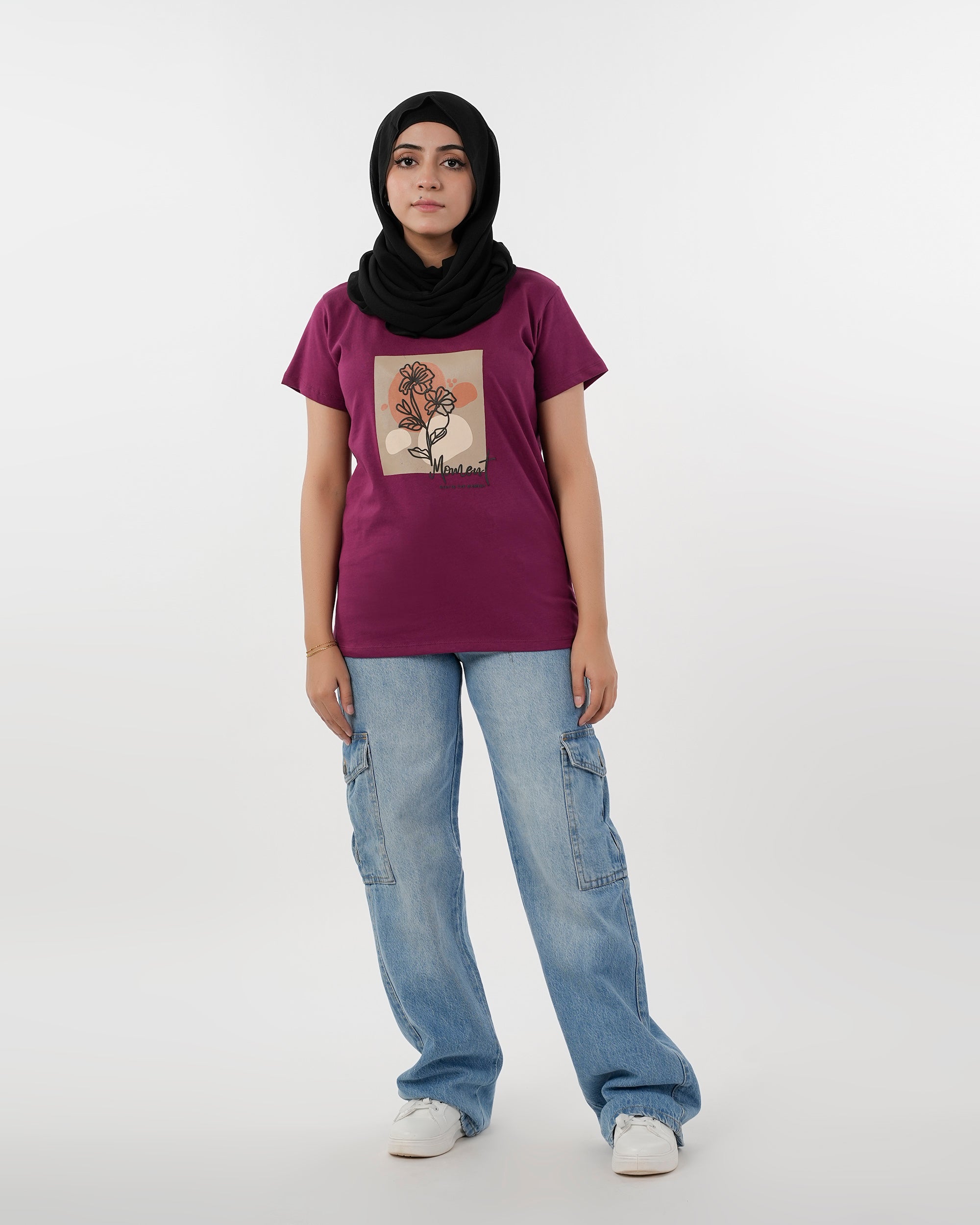 Eminent Women's Half Sleeves T-Shirt - Maroon, Women T-Shirts & Tops, Eminent, Chase Value