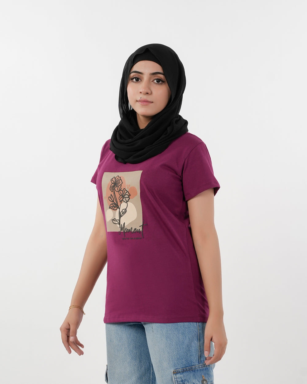 Eminent Women's Half Sleeves T-Shirt - Maroon, Women T-Shirts & Tops, Eminent, Chase Value