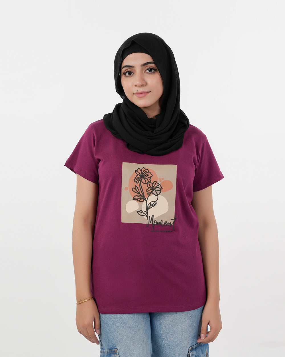 Eminent Women's Half Sleeves T-Shirt - Maroon, Women T-Shirts & Tops, Eminent, Chase Value