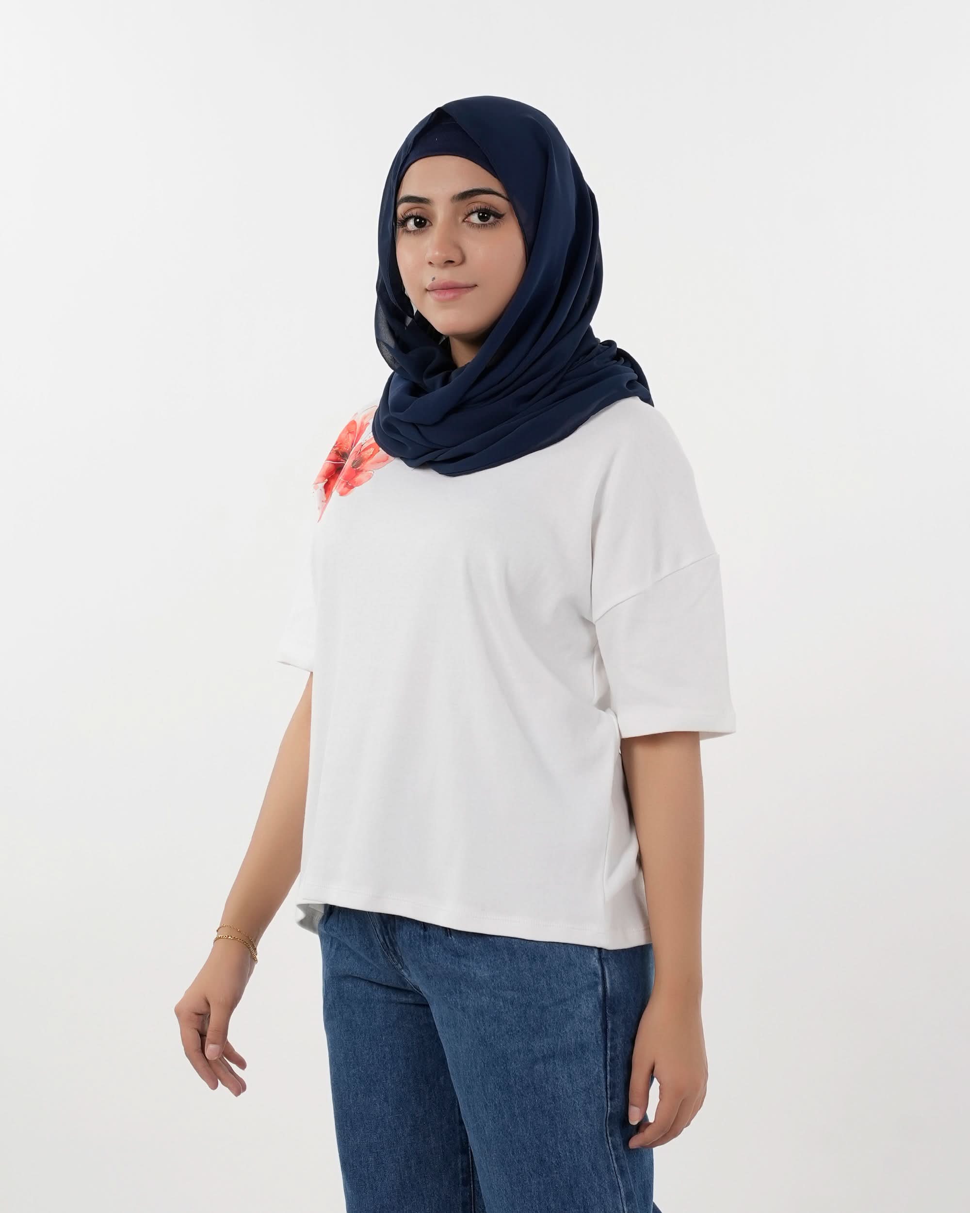 Eminent Women's Half Sleeves T-Shirt - White, Women T-Shirts & Tops, Eminent, Chase Value