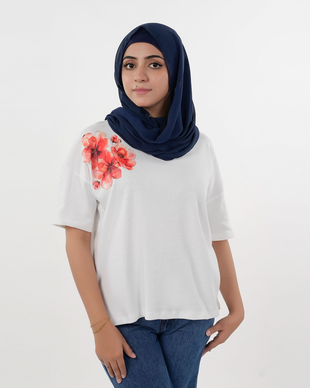 Eminent Women's Half Sleeves T-Shirt - White, Women T-Shirts & Tops, Eminent, Chase Value