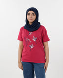 Eminent Women Printed Half Sleeves T-Shirt - Samba Red, Women T-Shirts & Tops, Eminent, Chase Value
