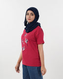Eminent Women Printed Half Sleeves T-Shirt - Samba Red, Women T-Shirts & Tops, Eminent, Chase Value