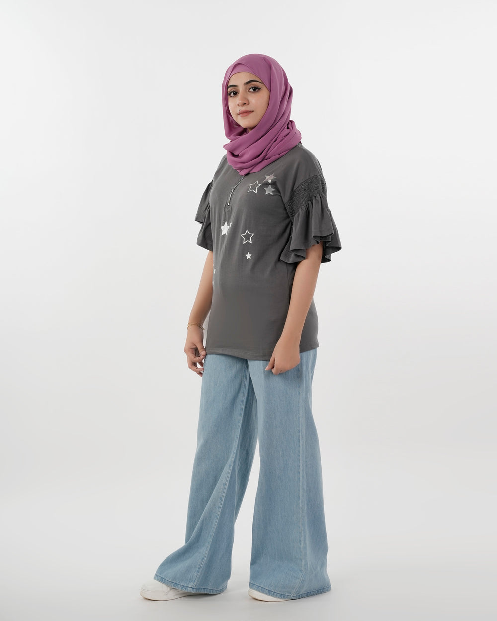 Eminent Women's Half Sleeves Printed T-Shirt - Steel Grey, Women T-Shirts & Tops, Eminent, Chase Value