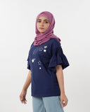 Eminent Women's Half Sleeves Printed T-Shirt - Navy Blue, Women T-Shirts & Tops, Eminent, Chase Value