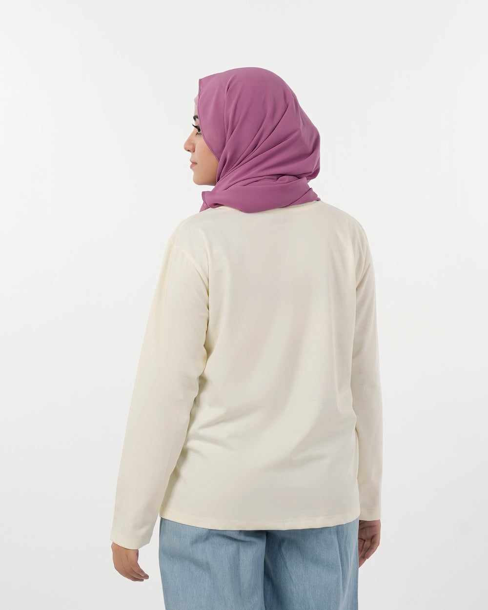 Women's Full Sleeves Printed T-Shirt - Cream, Women T-Shirts & Tops, Chase Value, Chase Value