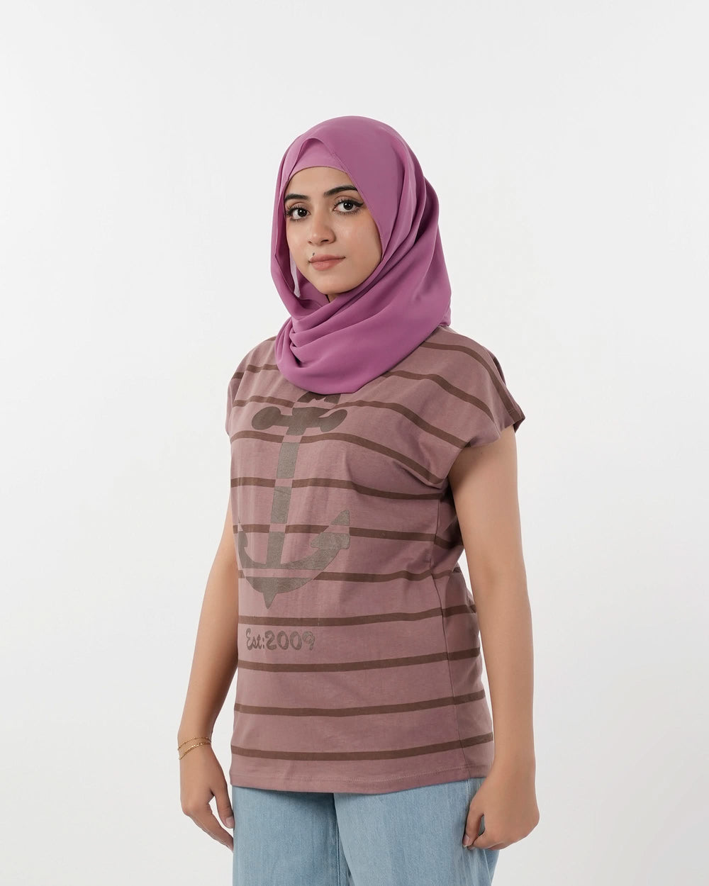 Eminent Women's Half Sleeves T-Shirt - Mauve, Women T-Shirts & Tops, Eminent, Chase Value