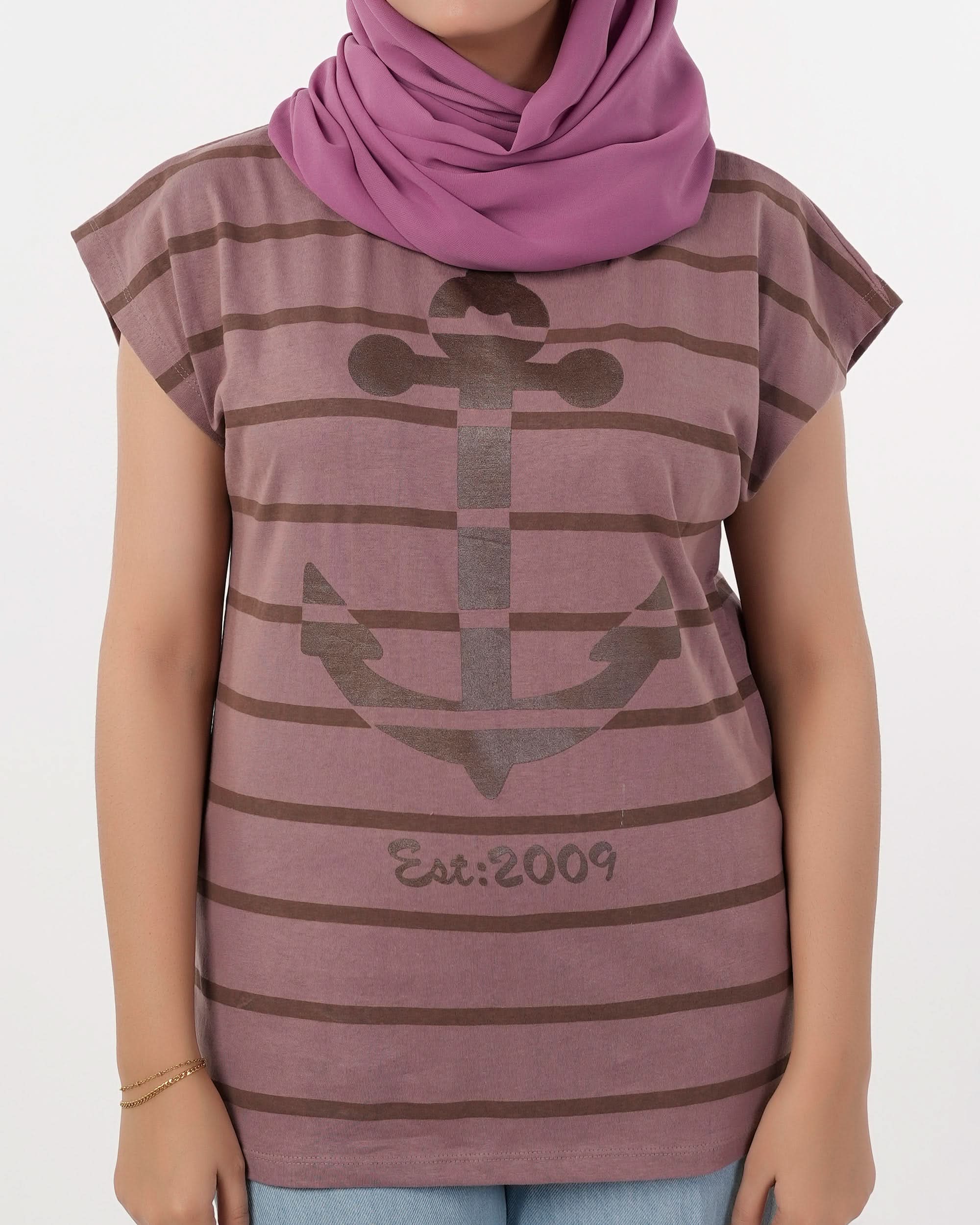 Eminent Women's Half Sleeves T-Shirt - Mauve, Women T-Shirts & Tops, Eminent, Chase Value