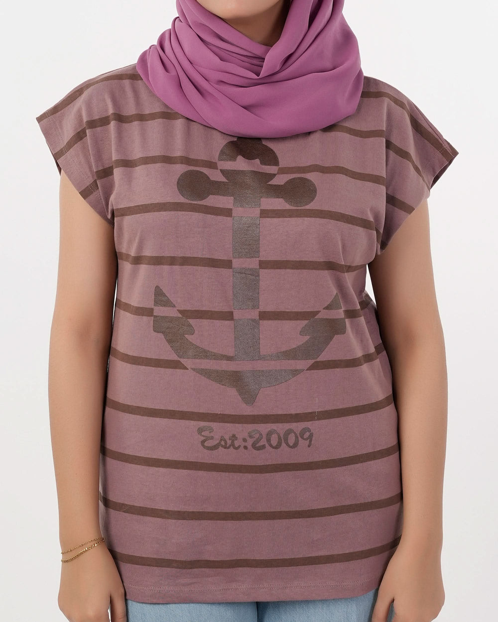 Eminent Women's Half Sleeves T-Shirt - Mauve, Women T-Shirts & Tops, Eminent, Chase Value