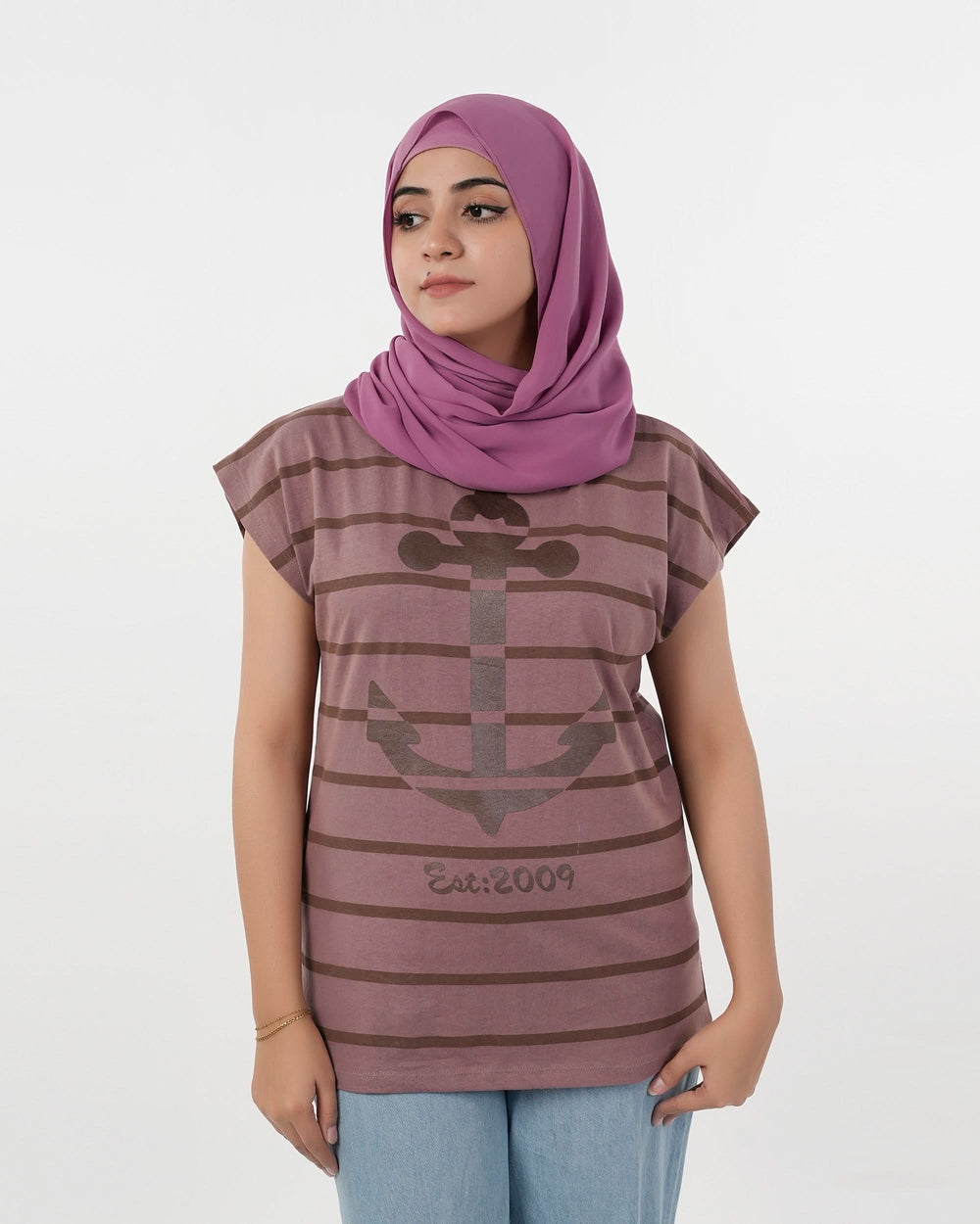 Eminent Women's Half Sleeves T-Shirt - Mauve, Women T-Shirts & Tops, Eminent, Chase Value