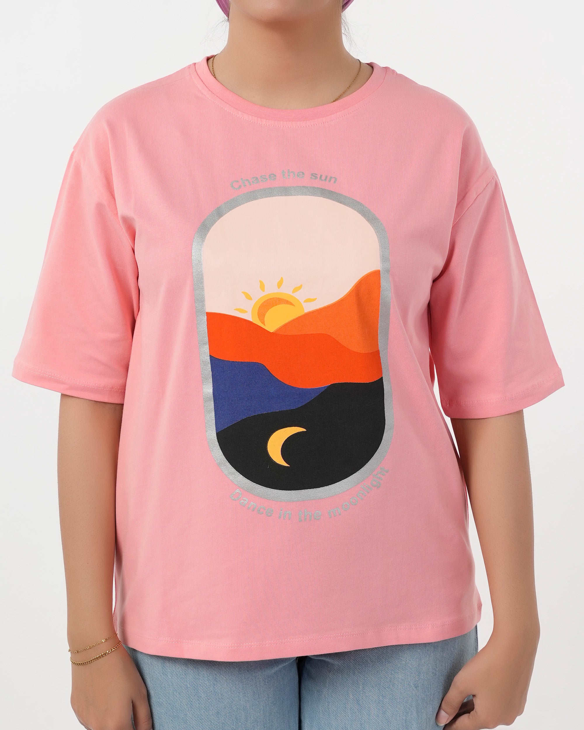 Eminent Women's Half Sleeves Printed T-Shirt - Flamingo, Women T-Shirts & Tops, Eminent, Chase Value