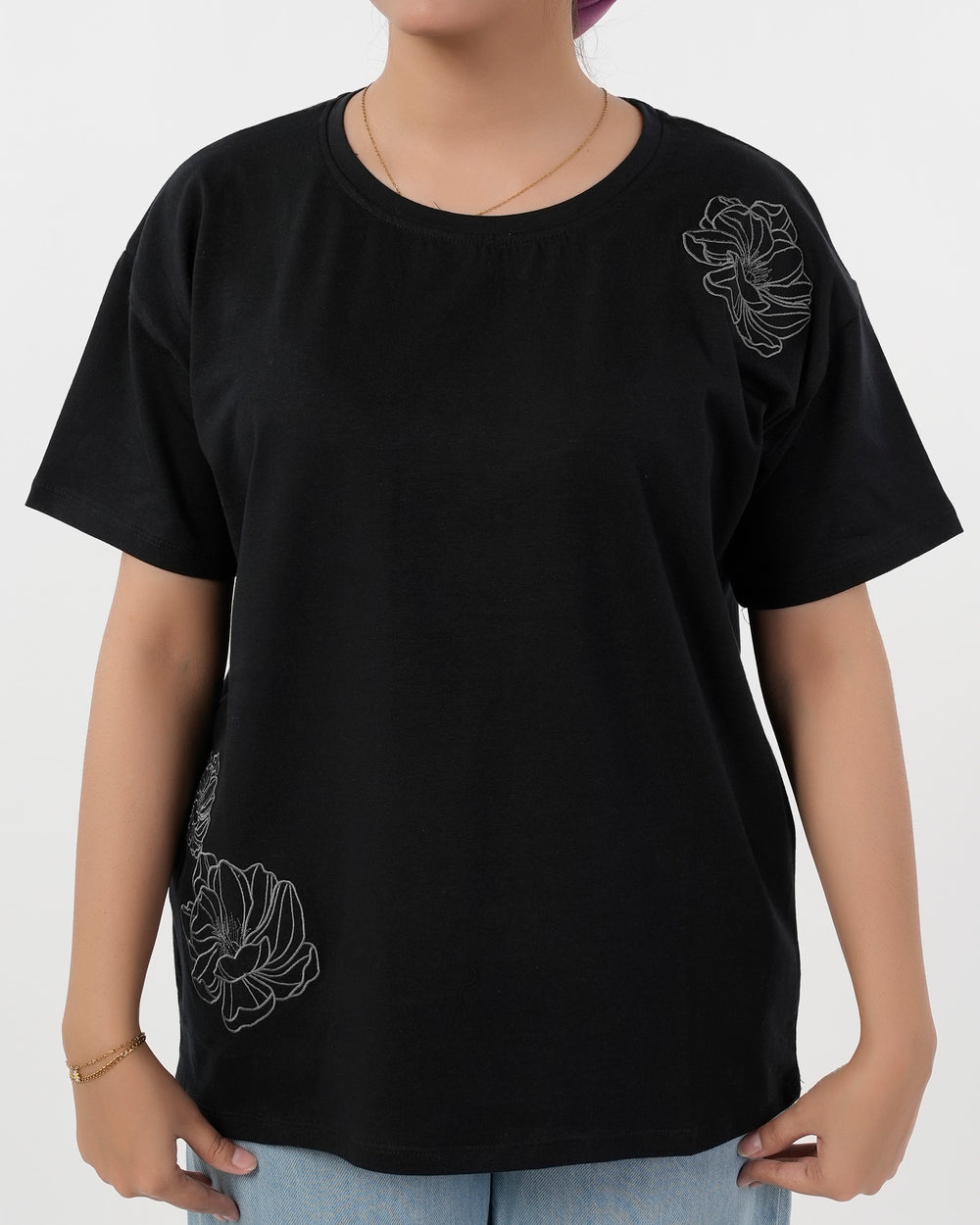 Eminent Women's Half Sleeves T-Shirt - Black, Women T-Shirts & Tops, Eminent, Chase Value
