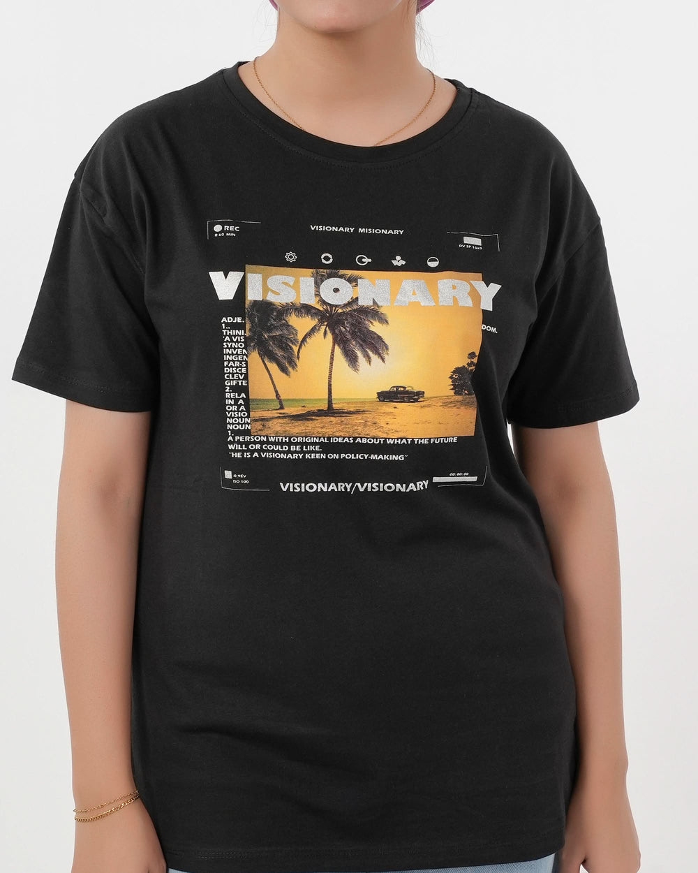 Eminent Women's Half Sleeves Printed T-Shirt - Black, Women T-Shirts & Tops, Eminent, Chase Value