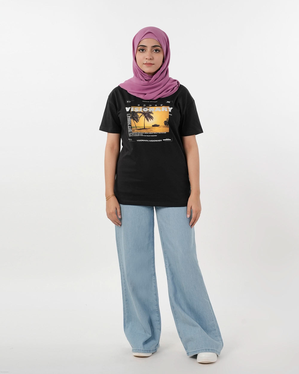 Eminent Women's Half Sleeves Printed T-Shirt - Black, Women T-Shirts & Tops, Eminent, Chase Value