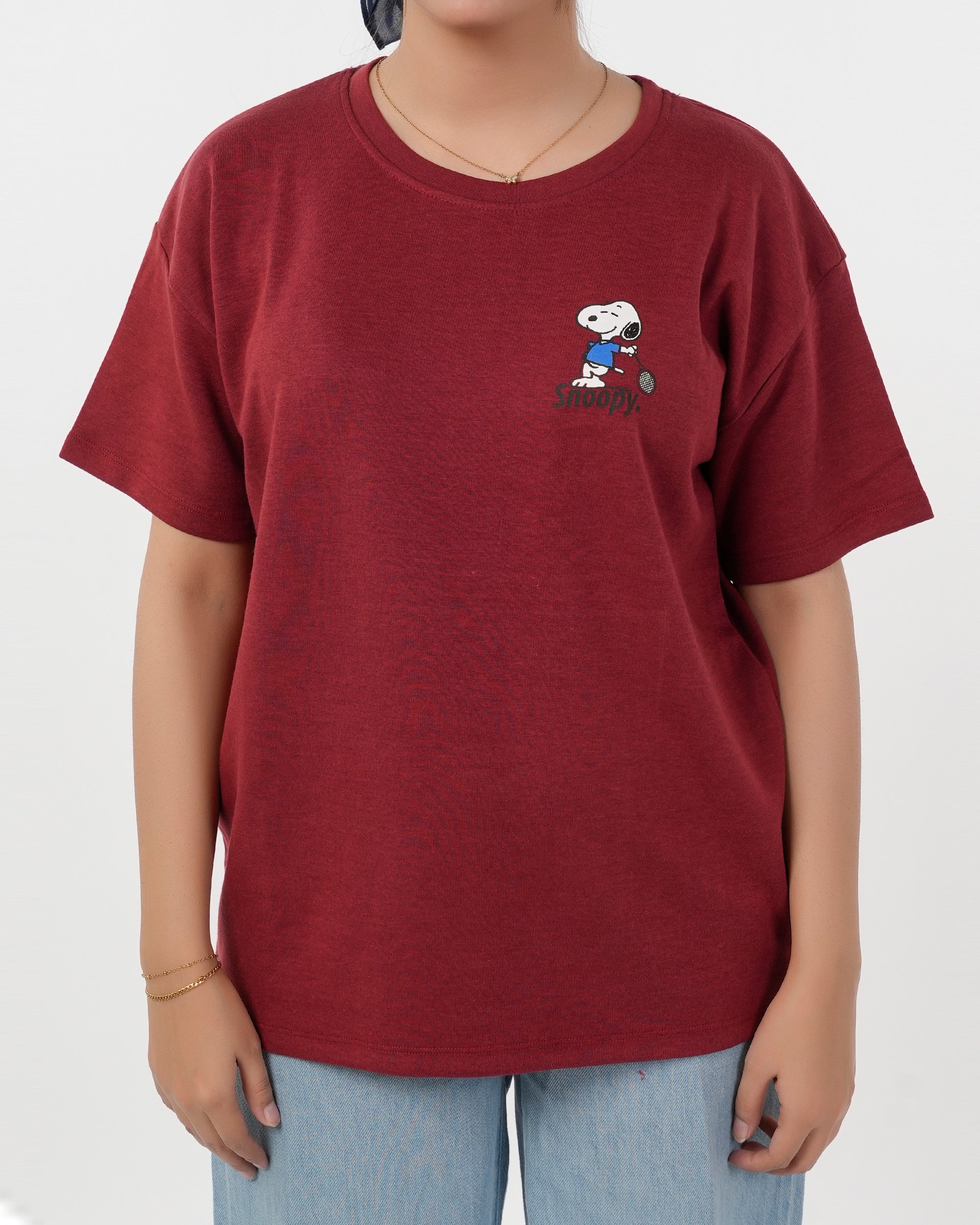 Eminent Women's Half Sleeves T-Shirt - Maroon, Women T-Shirts & Tops, Eminent, Chase Value