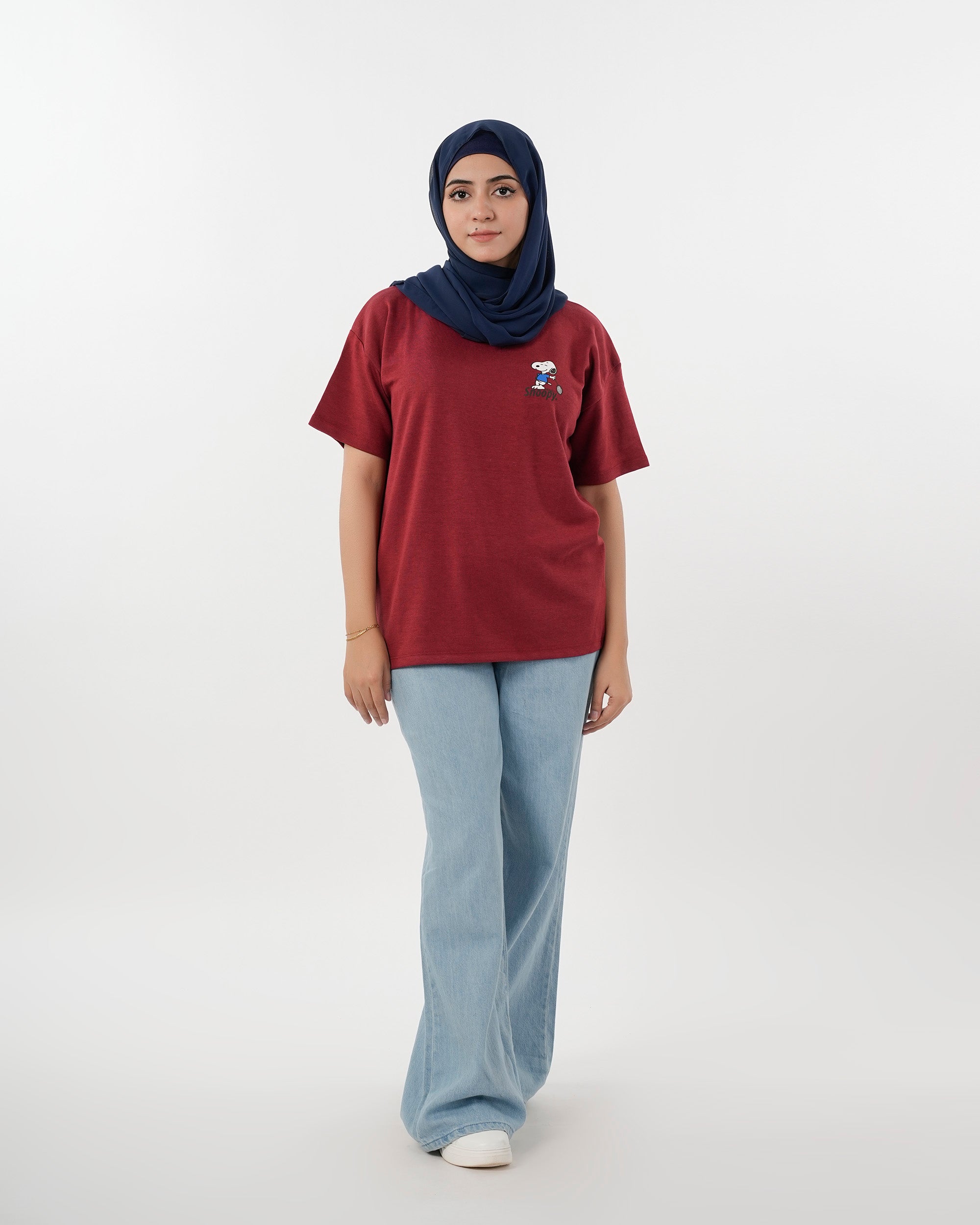Eminent Women's Half Sleeves T-Shirt - Maroon, Women T-Shirts & Tops, Eminent, Chase Value