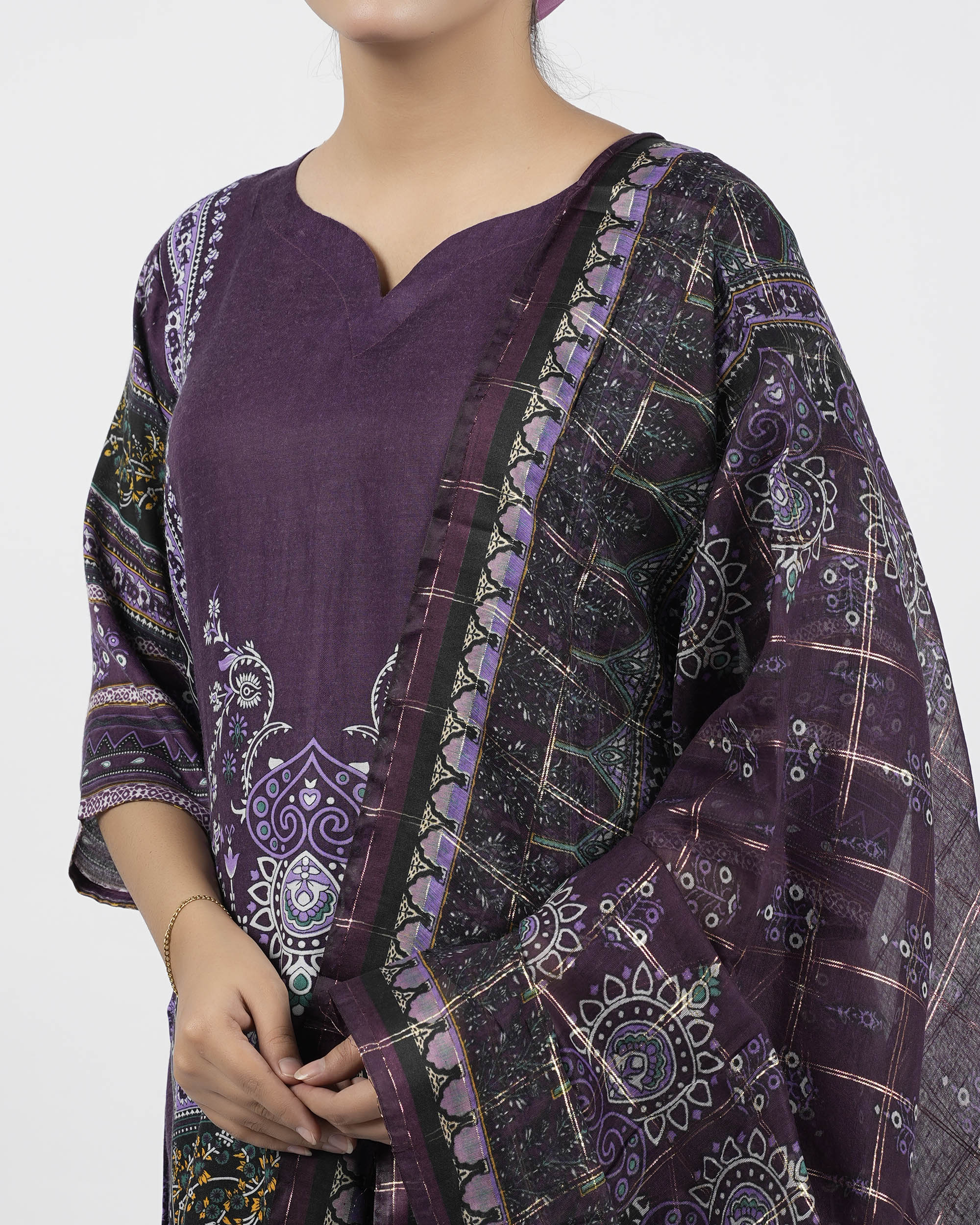 Valuable Women's Printed 3 Pcs Suit, Women Shalwar Suits, Chase Value, Chase Value