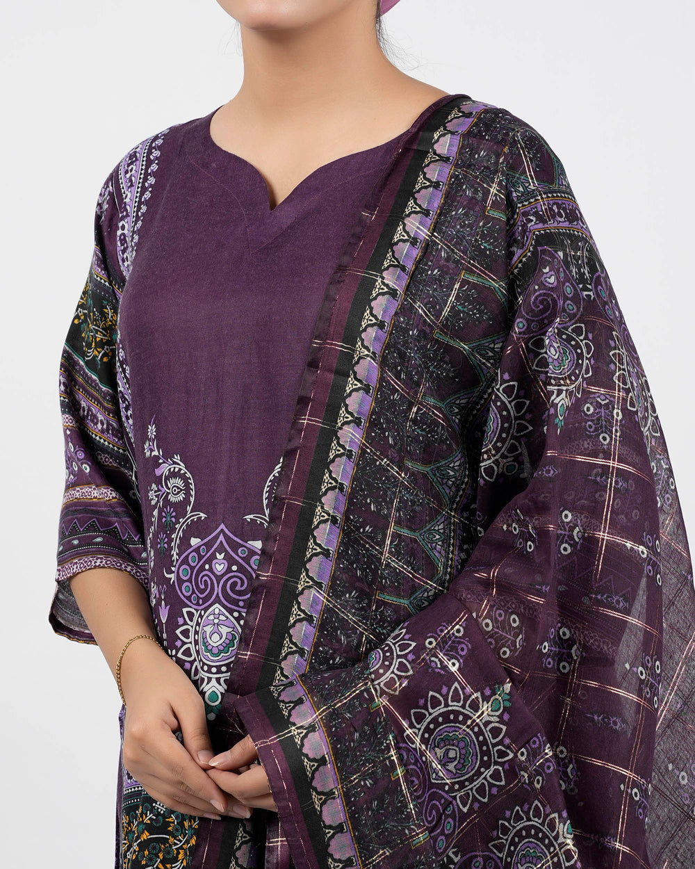 Valuable Women's Printed 3 Pcs Suit, Women Shalwar Suits, Chase Value, Chase Value