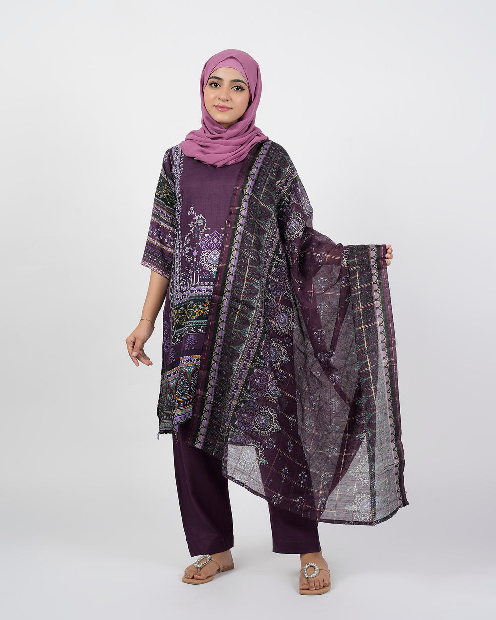 Valuable Women's Printed 3 Pcs Suit, Women Shalwar Suits, Chase Value, Chase Value