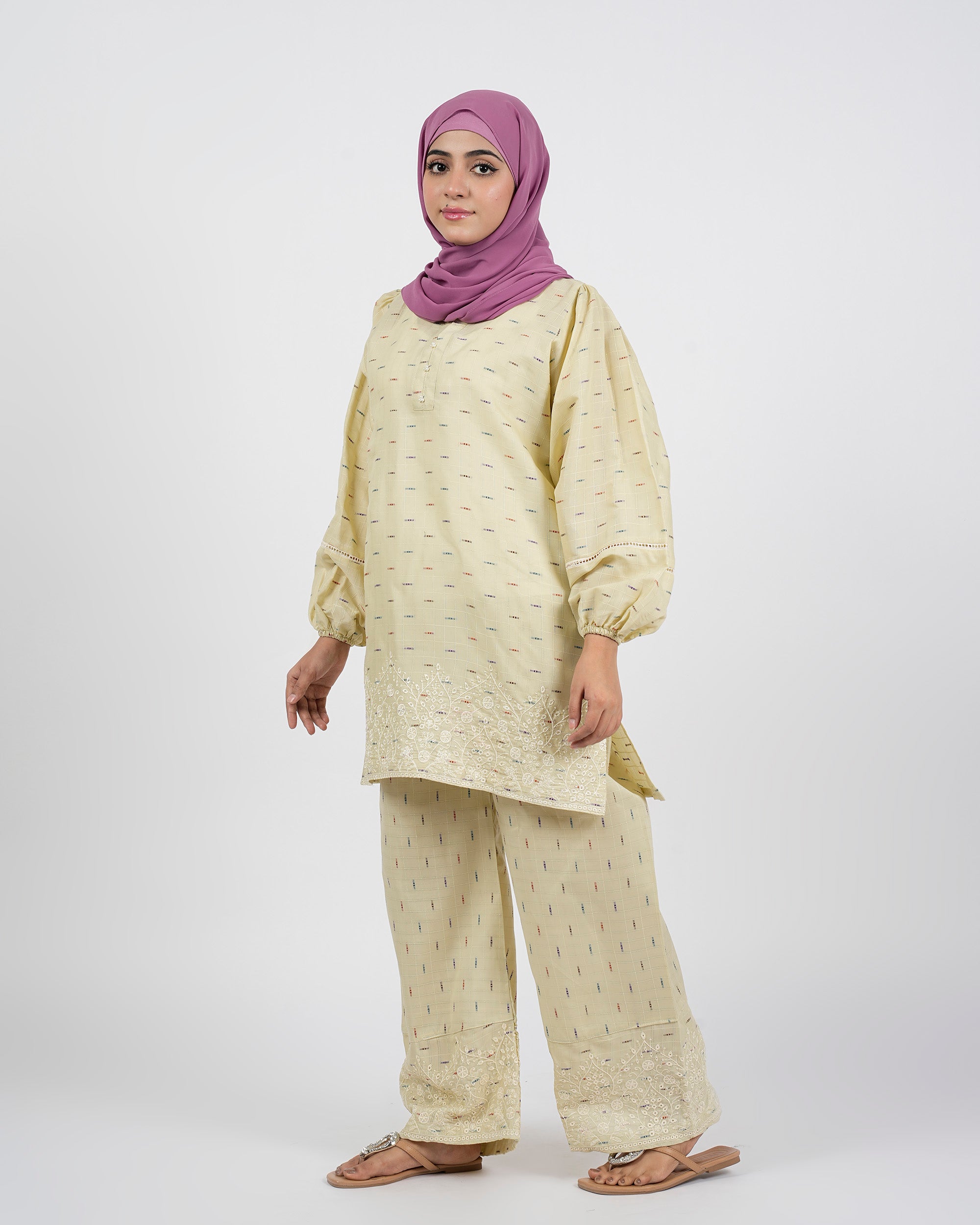 Valuables Women Eastern Fusion Embroidered 2Pcs