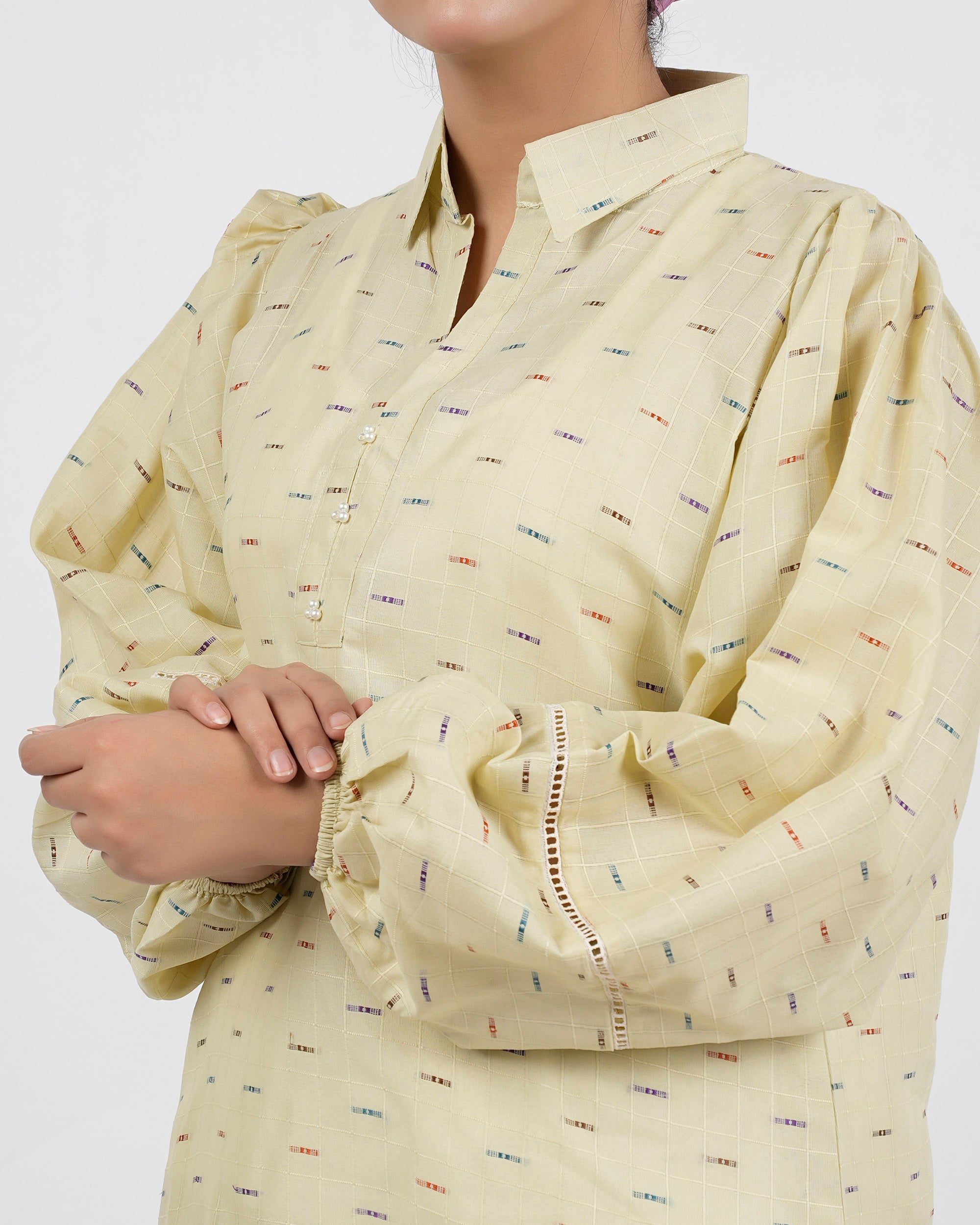 Valuables Women Eastern Fusion Embroidered 2Pcs