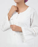 Valuable Women’s Chikan Kari Suit – 2-Piece Embroidered Outfit - White, Women Shalwar Suits, Chase Value, Chase Value