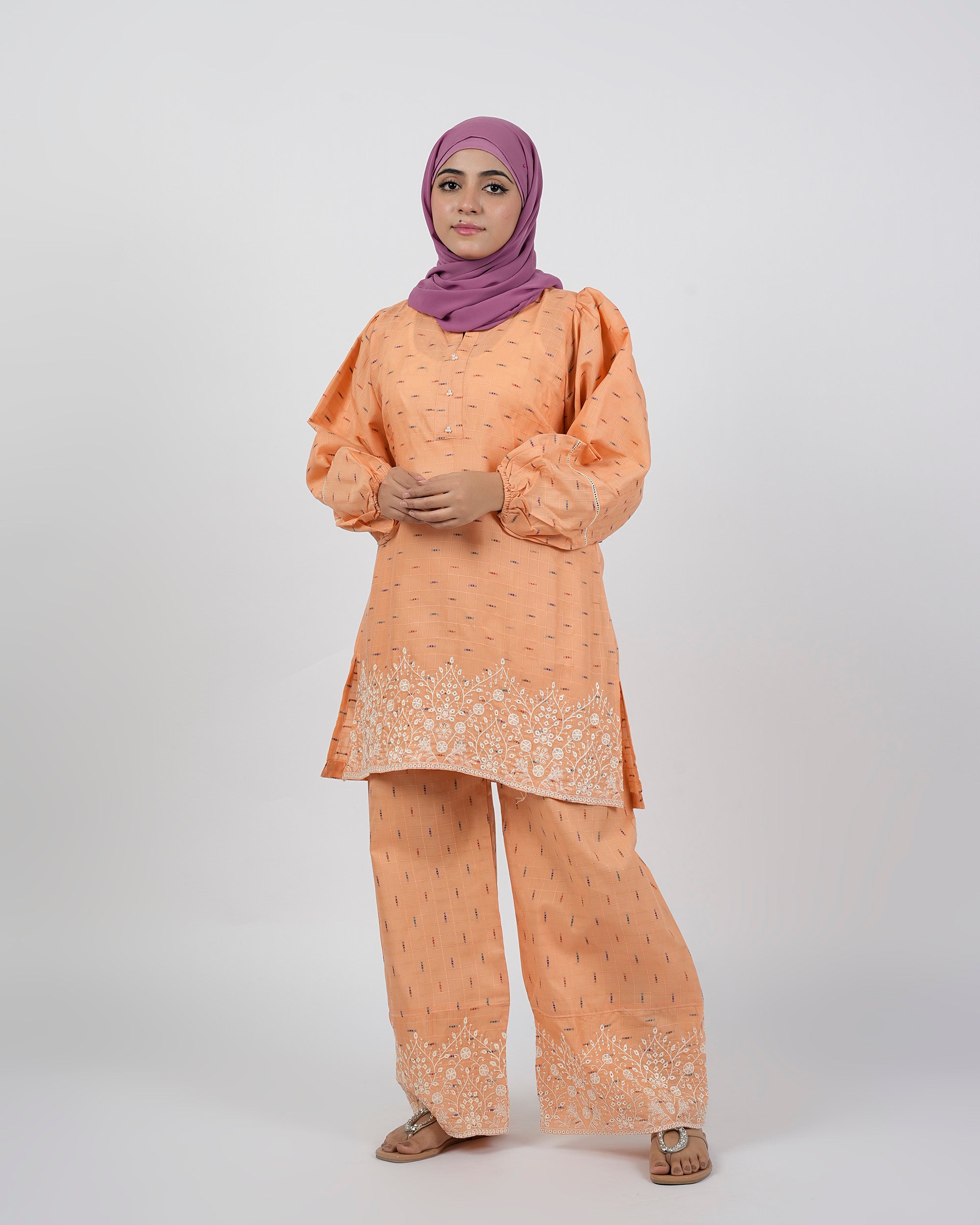 Valuables Women Eastern Fusion Embroidered 2Pcs