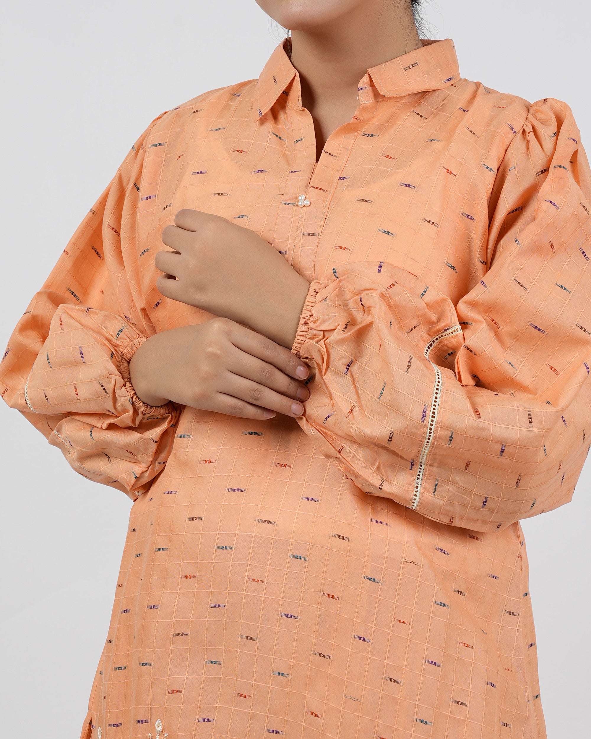 Valuables Women Eastern Fusion Embroidered 2Pcs