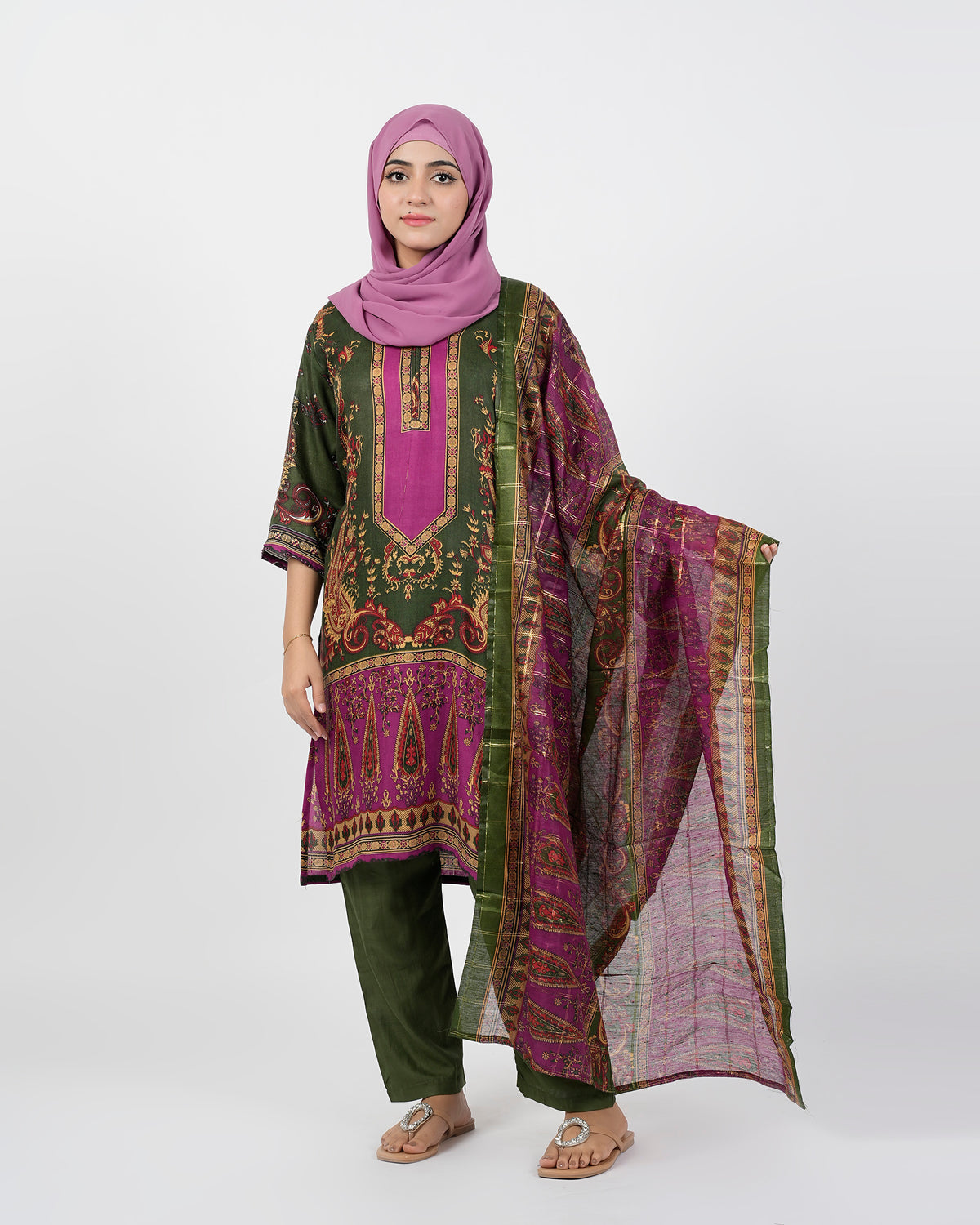 Valuable Women's Printed 3 Pcs Suit, Women Shalwar Suits, Chase Value, Chase Value