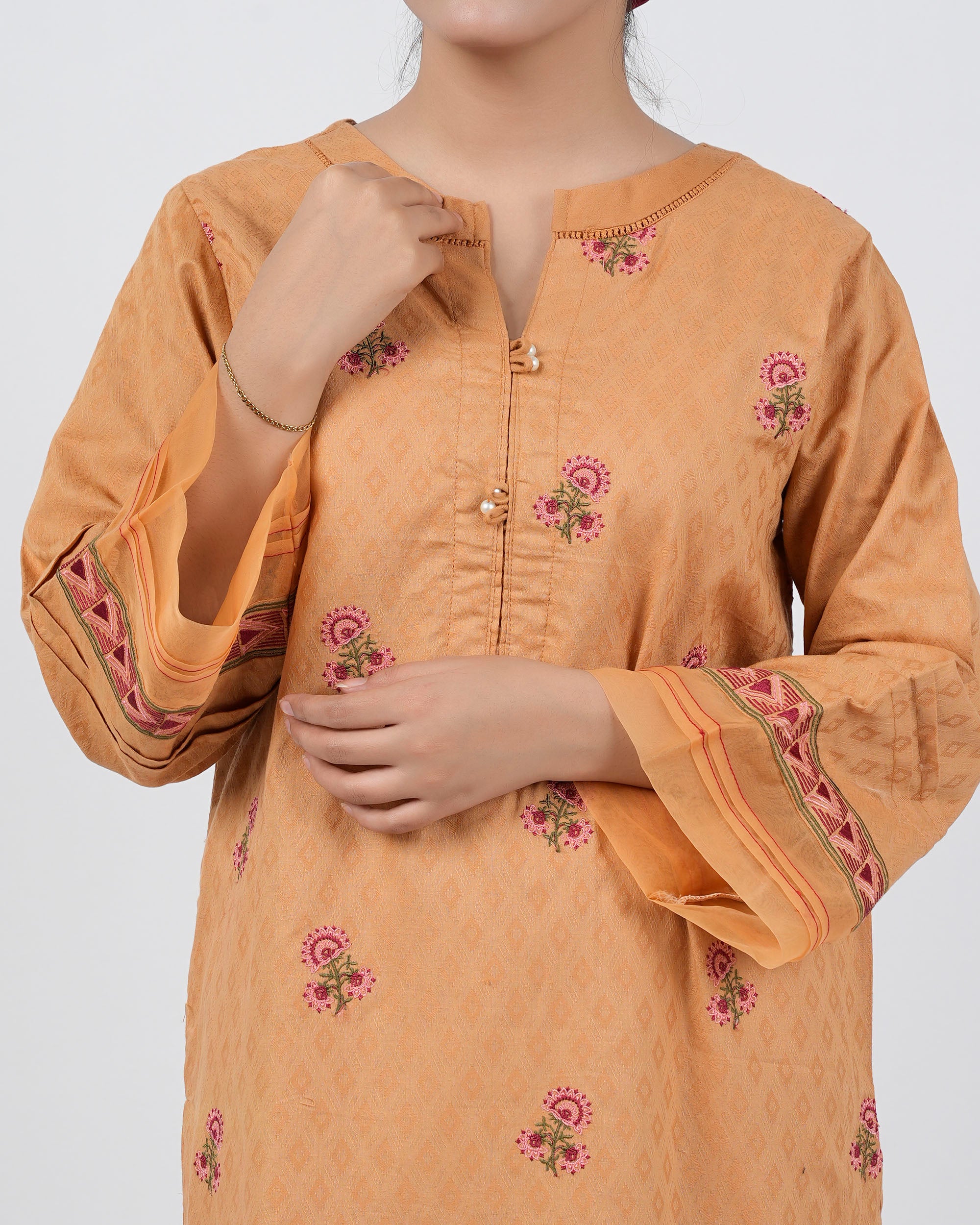 Eminent Women's Embroidered 03 Pcs Shalwar Suits - Brown, Women Shalwar Suits, Eminent, Chase Value