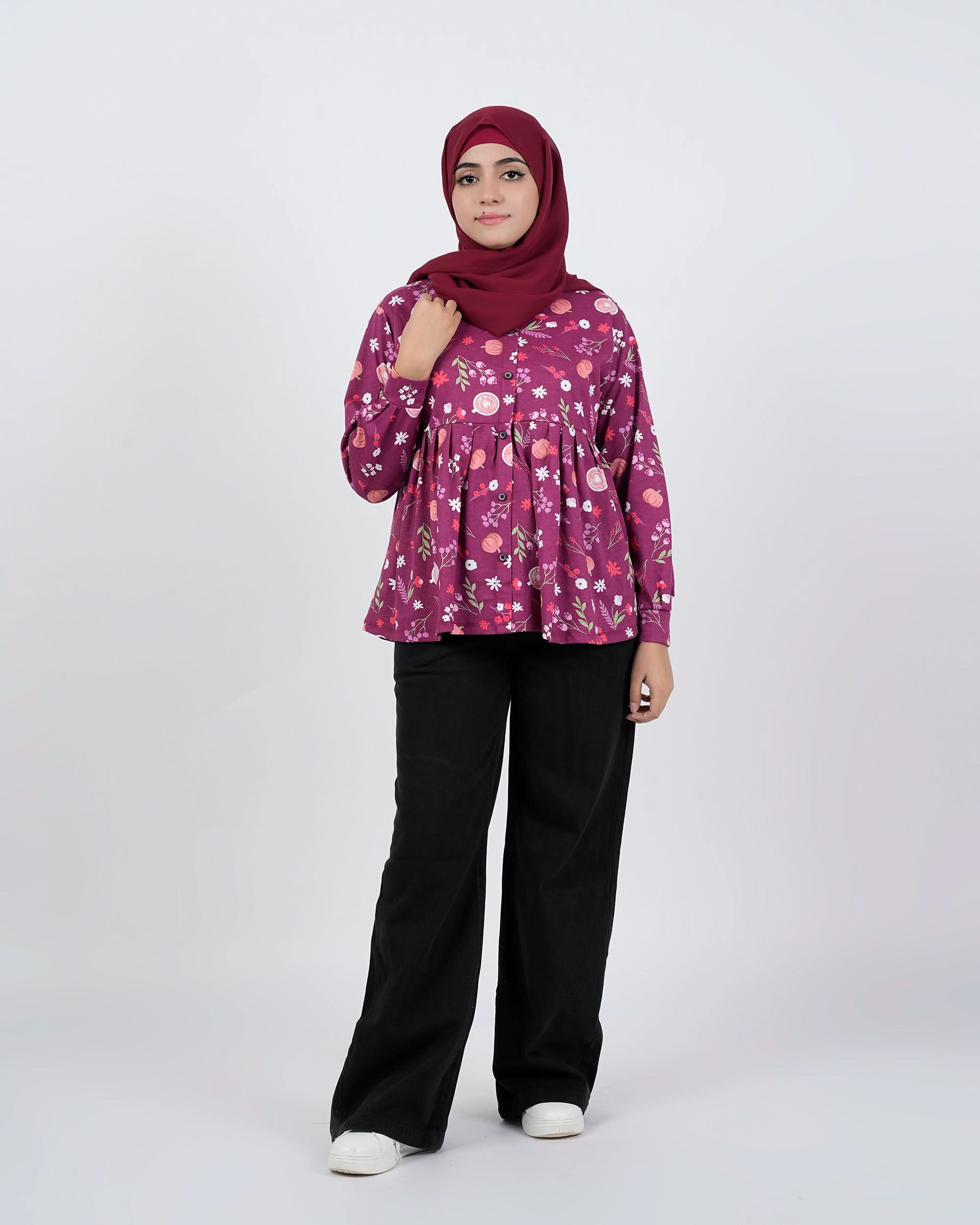 Eminent Women's Western Top - Maroon, Women T-Shirts & Tops, Eminent, Chase Value