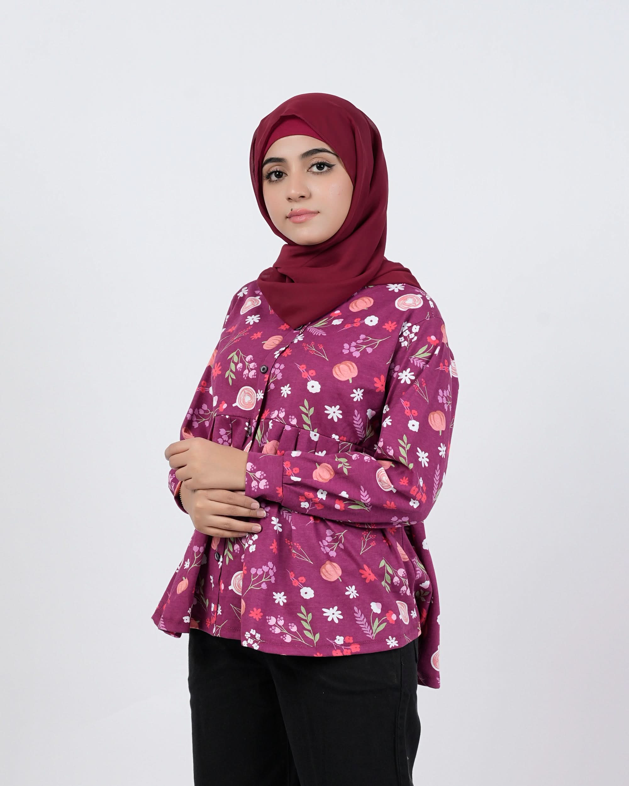 Eminent Women's Western Top - Maroon, Women T-Shirts & Tops, Eminent, Chase Value