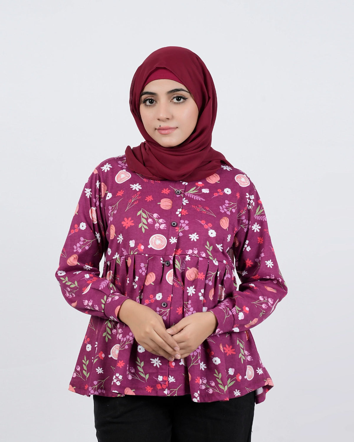 Eminent Women's Western Top - Maroon, Women T-Shirts & Tops, Eminent, Chase Value