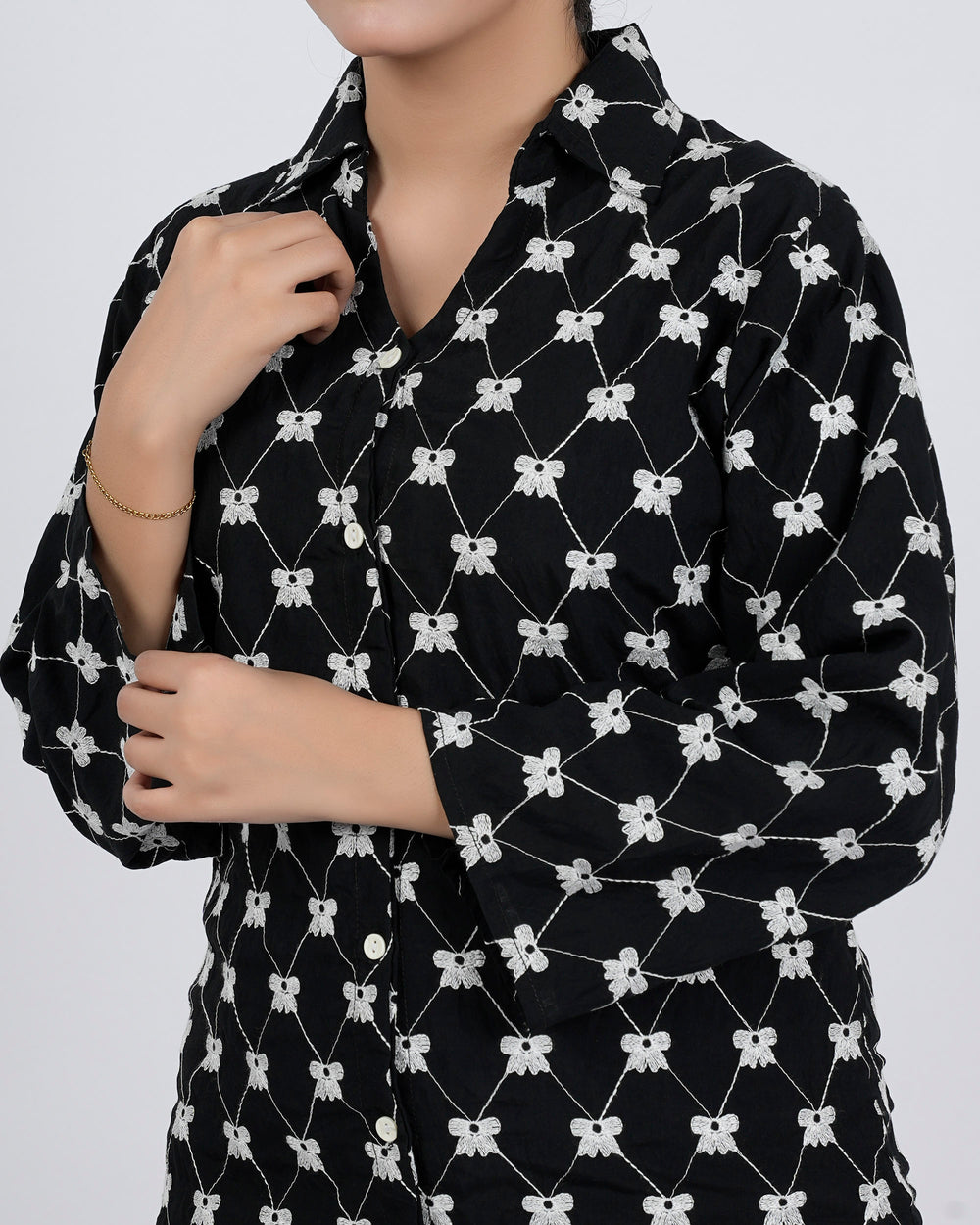 Valuables Women's Embroidered Chiffon Top, Women T-Shirts & Tops, Chase Value, Chase Value