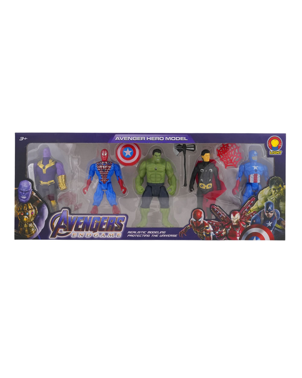 Avengers with Light 5pcs Set, Action Figures, Chase Value, Chase Value
