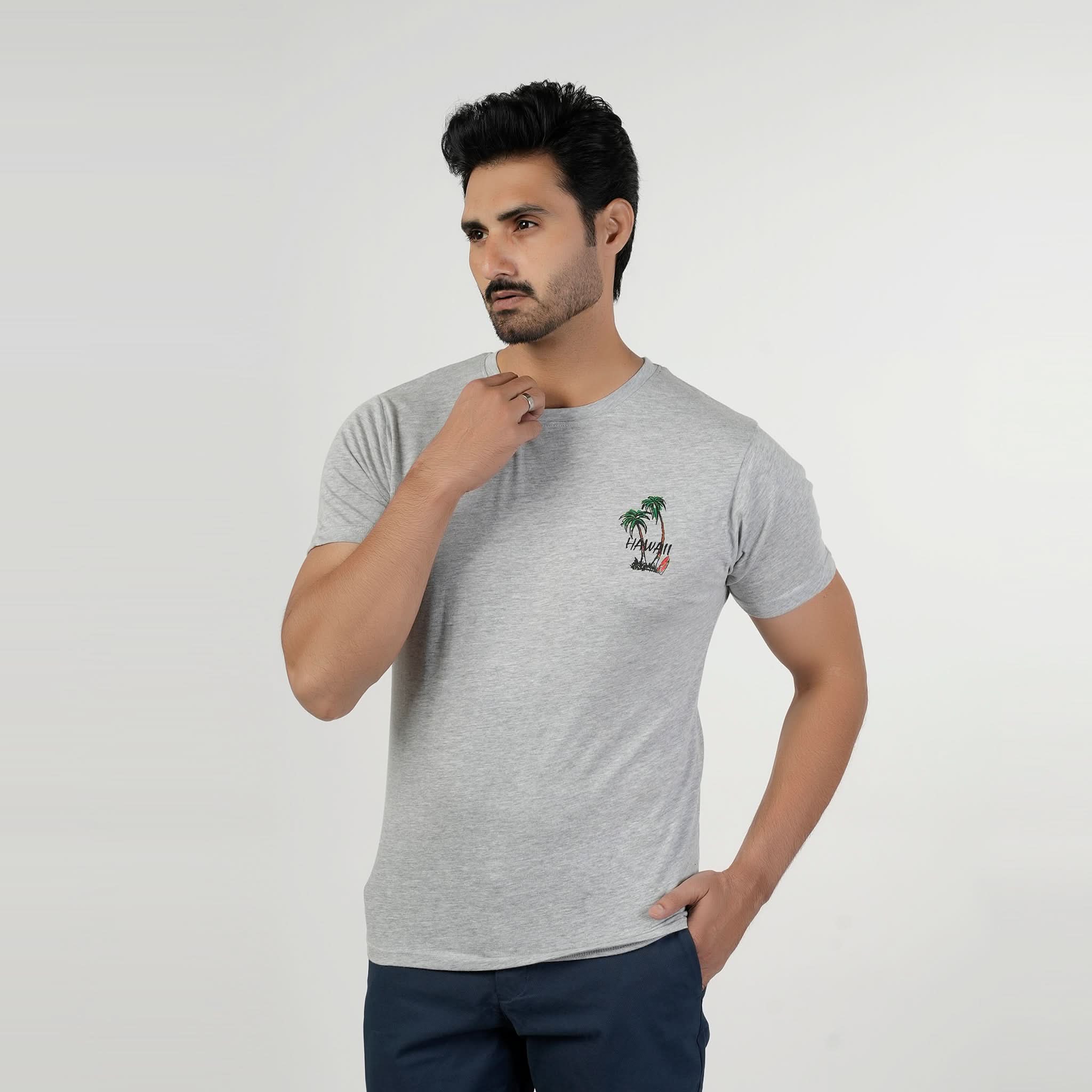 Valuable Men's Half Sleeves T-Shirt - Grey, Men's T-Shirts & Polos, Chase Value, Chase Value