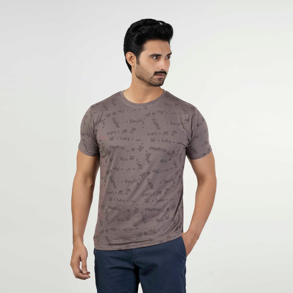 Eminent Men's Half Sleeves T-Shirt - Stone, Men's T-Shirts & Polos, Eminent, Chase Value